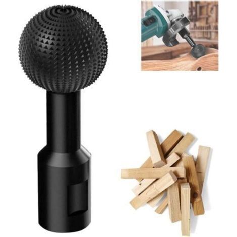 10mm Rotative Fraise a Spherique bois Tête de Meulage pour Meuleuse Sculpture sur Bois Foret de Polissage Sculpture Lime Sphérique pour Meuleuse d'angle 100/115/125 (1/5)