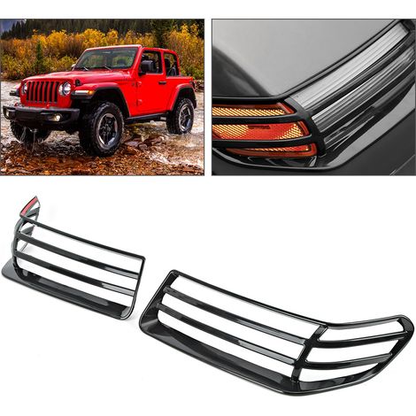 Protection de phares de voiture, enjoliveur compatible avec Jeep Wrangler JL 2018 et plus (1/5)