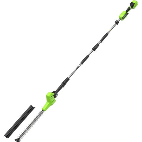 Taille-Haie à Batterie sur Perche Modulable, Lames de 51 cm Double Action, Coupe Jusqu'à 28 mm, Pivot de tête de 112.5°, 3200 tr/min SANS batterie ni Chargeur, PH24B01-01 (1/5)