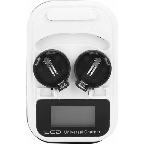 Chargeur De Piles Bouton - Pour LIR2016 LIR2025 LIR2032 ML2016 ML2025 ML2032 - 2 Emplacements Avec Affichage LCD - Entrée 100-240 V - 1 Pièce (1/5)