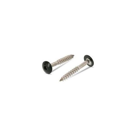Vis de facade TORX T20 4.8X38 Diamètre de tête: 12.3 Inox A2 RAL6009 vert sapin-100 pièces