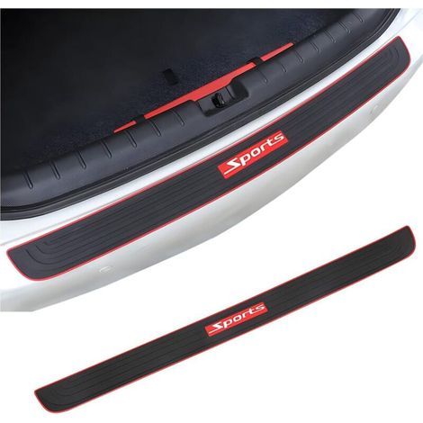 Protection de pare-chocs arrière pour voiture, universelle, en caoutchouc noir anti-rayures et antidérapante, compatible avec la plupart des voitures, accessoire extérieur rouge