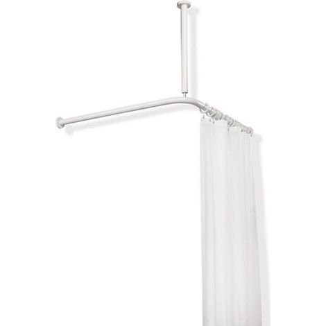 Tringle à rideau SERIE 801 avec rideau de douche120x120 24 Anneau vert pomme