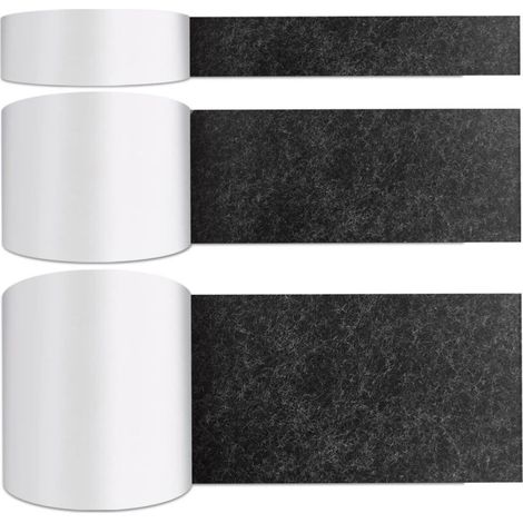 Patin Feutre Meuble Adhésif,3 Feutre de Protection Feutrine Adhesive Feutrine Autocollante Meuble Patin Antiderapant, pour Protection Pied de Table Chaise Canape, Noir