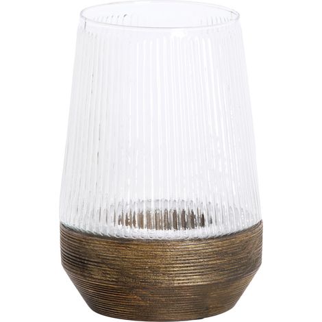 Lanterna Light & Living MINAS in vetro rigato trasparente con