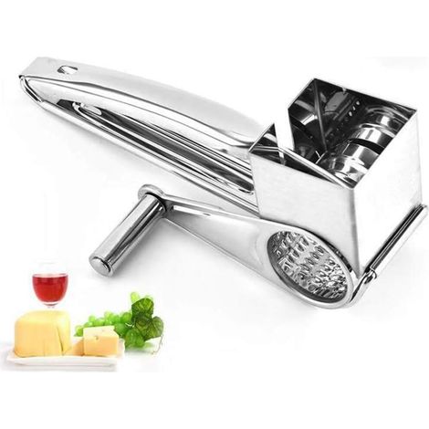 Râpe à fromage rotative en métal inoxydable le gingembre et les carottes. râpe manuelle pour couper (1/5)