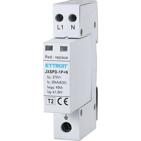 Überspannungsschutzgeräte T2 220V 1P+N 2P 1 Modul DIN Ettroit JXSPD-1P+N