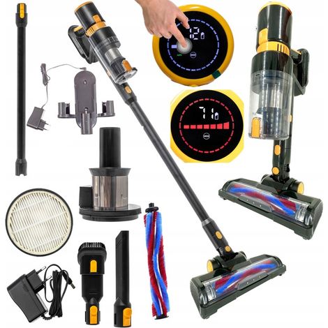 Aspiradora inalámbrica 4 en 1 MD Cyclone, batería de 25,9 V y 45 kPa.