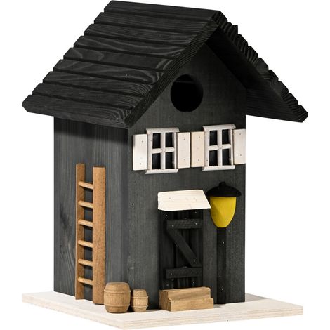 Dobar Nistkasten Onkel Bob schwarz 18,5 x 19 x 27,3 cm Nistkasten
