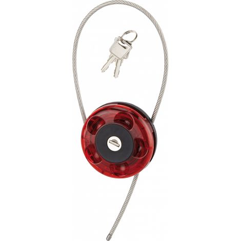 Lucchetto con chiave, interno, avvolgicavo, interno, acciaio inossidabile, rivestito in PVC, Ø0.75m, 2 chiavi - Serrurerie de Picardie