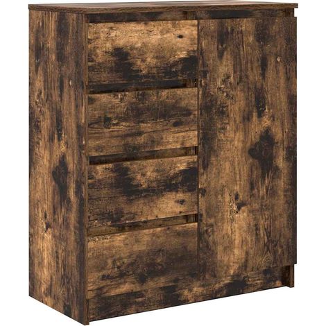 Maison Exclusive - Aparador con cajones roble ahumado 71x35x84cm (1/5)