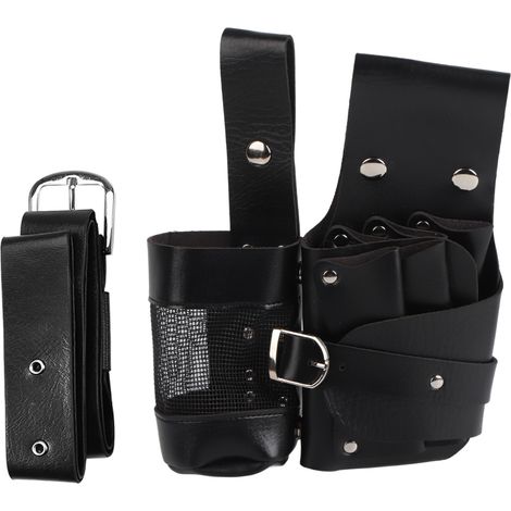 Sac de ceinture pour coiffure 2 couleurs, pochette à ciseaux, peigne, épingles et flacons - Outils de salon de coiffure (1/5)