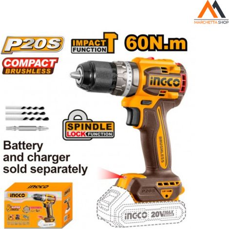 TRAPANO A PERCUSSIONE A BATTERIA BRUSHLESS 66Nm NUDO