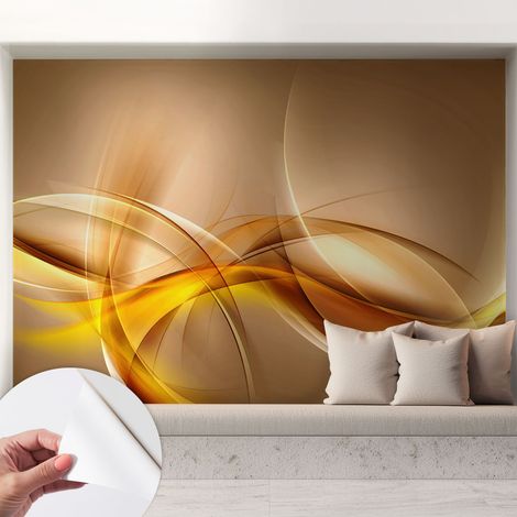 Fotomurale adesivo stickers - per camera da letto - per corridoio - decorazione casa moderna Linee morbide 208x146 cm (1/5)