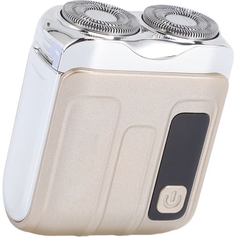 Tondeuse à barbe électrique de poche rechargeable avec écran numérique LED portable, mini tondeuse à barbe Desert Gold (1/5)