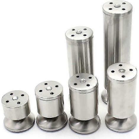 Pieds de meuble réglables en acier inoxydable (6 cm-30 cm), lot de 4, adaptés aux meubles. (1/5)