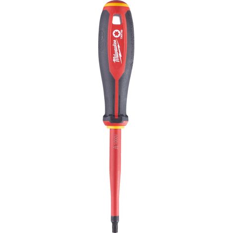 Cacciavite milwaukee vde torx t30x100mm certificato vde impugnatura morbida (1/5)
