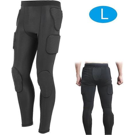 Pantalon de football antichoc 2024Protection Gear, pantalon long cellulaire anticollision, pantalon de sport pour gardien de but (L)
