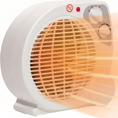 Chauffage d'appoint 2000W, Radiateur Soufflant 2 Niveaux 1000/2000W, Protection Anti-Surchauffe et Anti-Basculement (1/5)