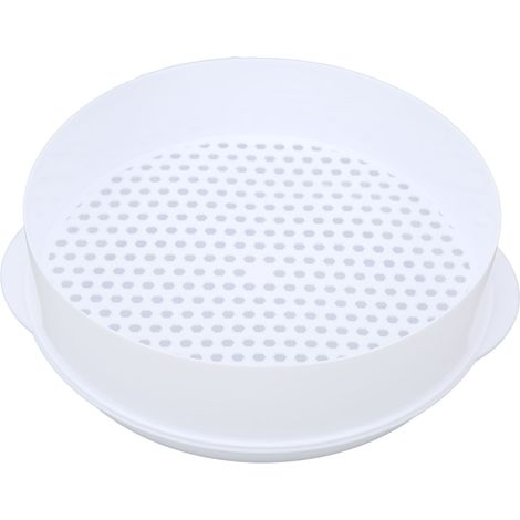 Cuiseur vapeur micro-ondes avec couvercle transparent indéformable et poignée, double couche moyenne, pour la cuisine. (1/5)