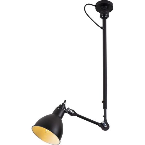 Lampada a sospensione industriale nera regolabile E14 Maxlight (1/2)
