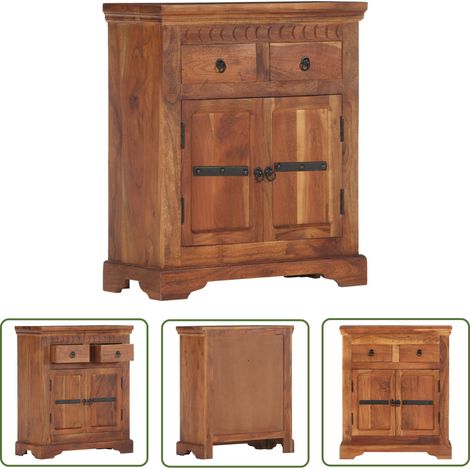 Buffet Bahut Meuble de rangement Commode 63 x 30 x 75 cm Bois d'acacia massif 12963 (1/5)