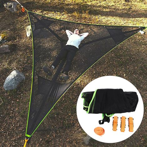 Hamac triangulaire portable multi-personnes, lit de camping triangulaire portable multi-personnes (1/5)