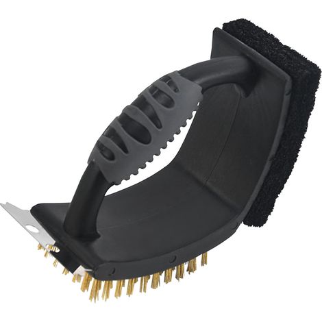 Brosse À Grille À Angle Droit - Brosse À Fil Métallique Multifonctionnelle Pour Barbecue Extérieur - 15 x 14 x 6 cm - 1 Pièce (1/5)