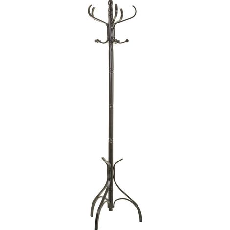 Perchero de pie de madera negro 45x45x182