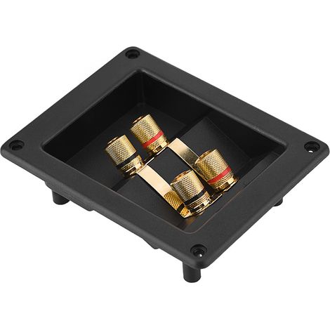 Boîtier de connexion audio 4 pôles en laiton pour câbles haut-parleur, connecteur de borne professionnel pour installations sonores (1/5)