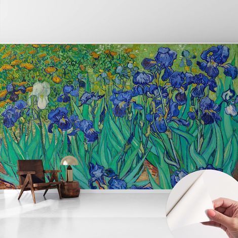 Selbstklebend Tapete - abwaschbar - Raumgestaltung Schlafzimmer Wohnzimmer Tapete Gartenblumen 416x254 cm (1/5)