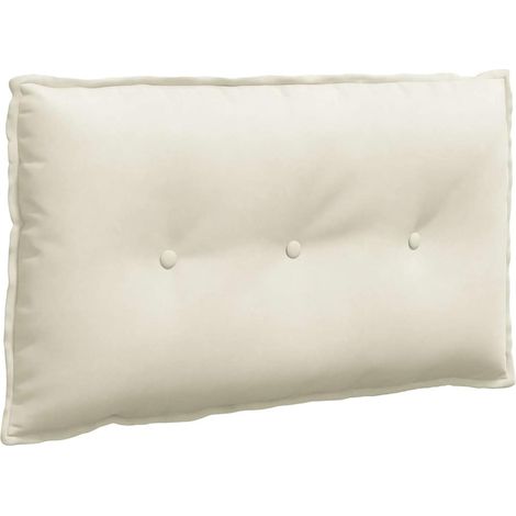 vidaXL Coussin de Dos Crème 80 x 50 cm Tissu en velours côtelé