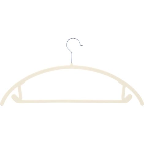 10 Cintres, velours antidérapant, forme semi-circulaire, sans couture, pour vêtements et pantalons, maison (1/5)