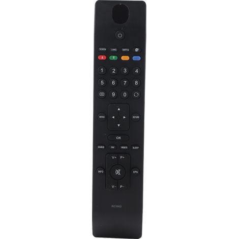 Télécommande universelle RC3902 à gros boutons, remplacement TV, ABS noir résistant, contrôleur durable (1/5)