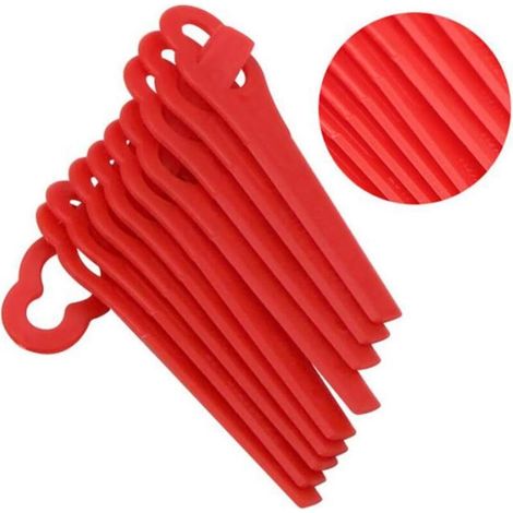 Lot de 50 Lames de Rechange en Plastique pour Coupe-Bordure Rouge Lames de Tondeuse Lame Plastique Coupe Bordure (1/5)