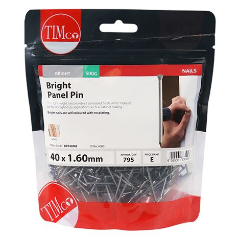TIMCO Panel Pins Bright - 40 x 1.60