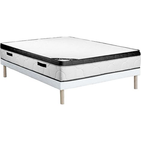 Ensemble 160 x 200 cm sommier tapissier + matelas mousse ép.30cm - SOLAK de YSMÉE (1/5)