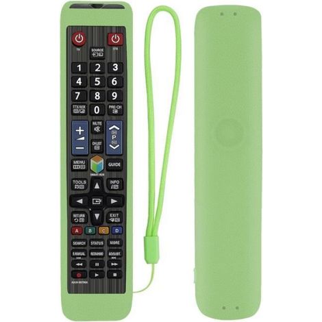 Housse Pour Télécommande - Protection Antichoc - Compatible Avec Modèles Samsung AA59-00594A AA59-00581A AA59-00582A - Vert - 1 Pièce (1/4)