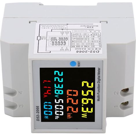 D52-2066 Watt Hour Meter AC40.0-300.0V / AC0-100.0A Power Meter Compteur d'énergie monophasé pour l'industrie Chimique, Les centrales électriques, Les systèmes Dos