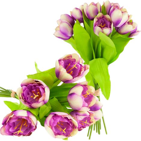 Tulpenstrauß mit Gummifuß CV27020-10, 9 Köpfe, lila (1/5)