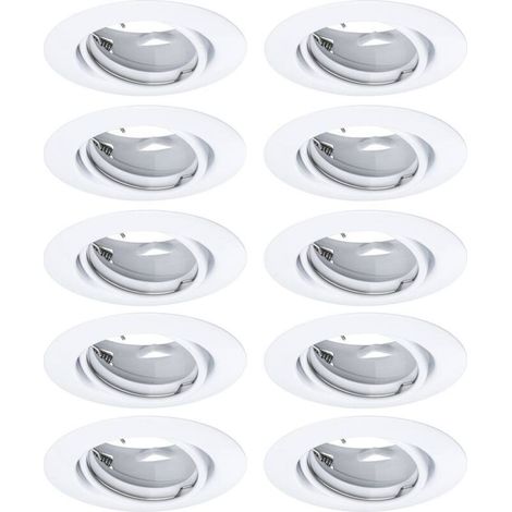 93400 Luminaire à LED encastrable jeu de 10 LED GU10 blanc (1/5)