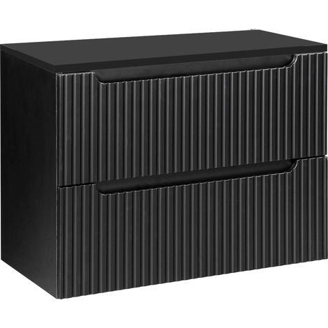 Waschtisch-Unterschrank 80cm, in schwarz, NEWPORT-56-BLACK (1/5)