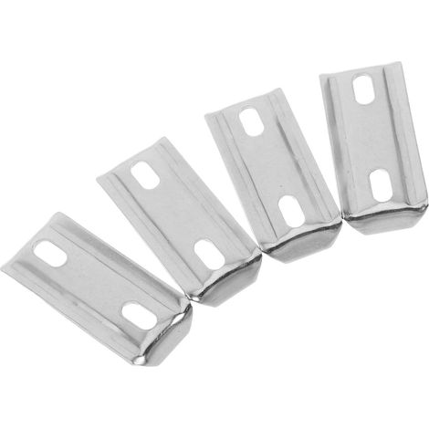Lot de 4 supports de porte-serviettes - Supports de fixation de rechange pour tringle de douche de 2,2 à 2,5 cm - Plaque de support rectangulaire pour kit de réparation d'accessoires de salle de bain (1/5)