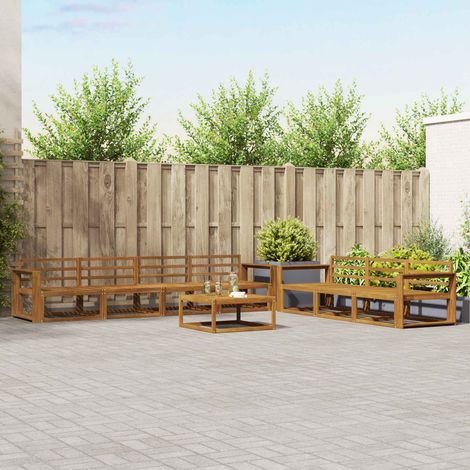 vidaXL Outdoor-Sofagarnitur 8 pcs Natur Massivholz Akazie (1/5)