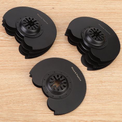 10 halbkreisförmige, oszillierende Mehrzweck-Holzschleifwerkzeuge aus hochfestem Kohlenstoffstahl, 91 mm (1/5)