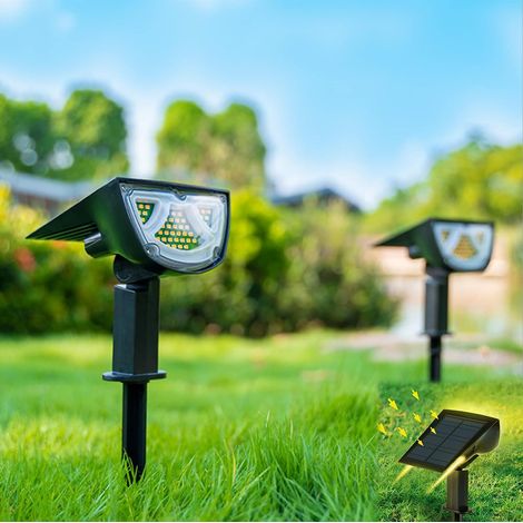 Projecteur Solaire Extérieur - 43 LED - Étanchéité IP65 - Allumage Automatique - 2 Modes Luminosité - Pour Jardin Terrasse Porche - Lot de 2 (1/5)