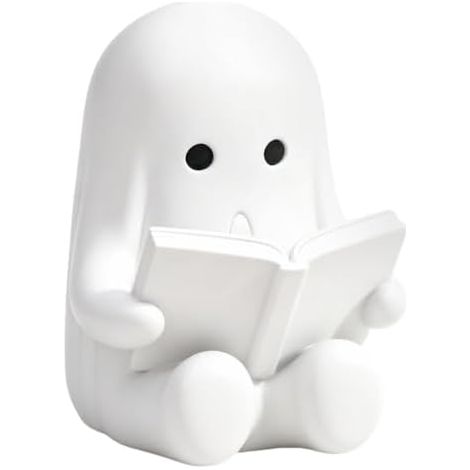 Figurine de fantôme lisant, décoration d'étagère pour Halloween Statue de fantôme pour la maison, les appartements, les bureaux, les dortoirs, le salon, la chambre, le bureau ou une étagère (1/5)