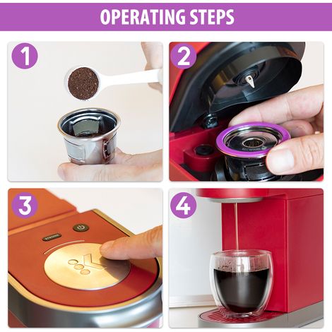 Capsules de café en acier inoxydable, filtres, tasses, réutilisables, rechargeables, ensemble de coffres pour Keurig 2.0 1.0 Mini Plus (1/5)