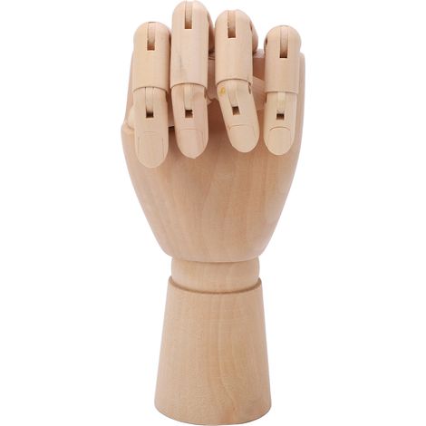 Modèle de Main Articulée en Bois pour Artistes - Main Gauche Réaliste pour Dessin, Étude Anatomique et Décoration Créative (1/5)