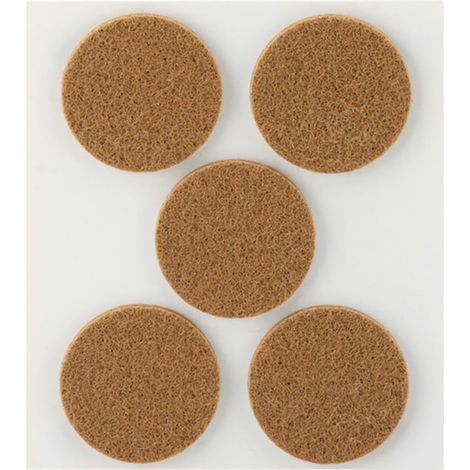 Fieltro Troquelado Circular Lana Acrílica Ø34x3mm Marrón Adhesivo Pack5 Plasfix Inofix (1/2)